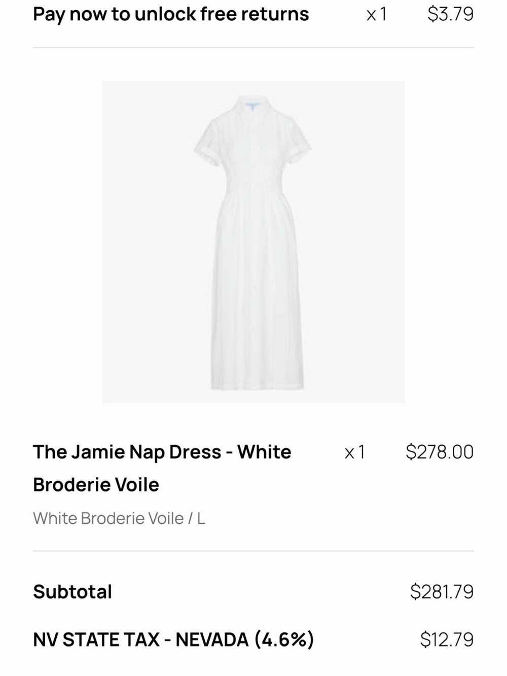 Hill House - The Jamie Nap Dress in White Broderie Voile - L - Picture 8 of 8